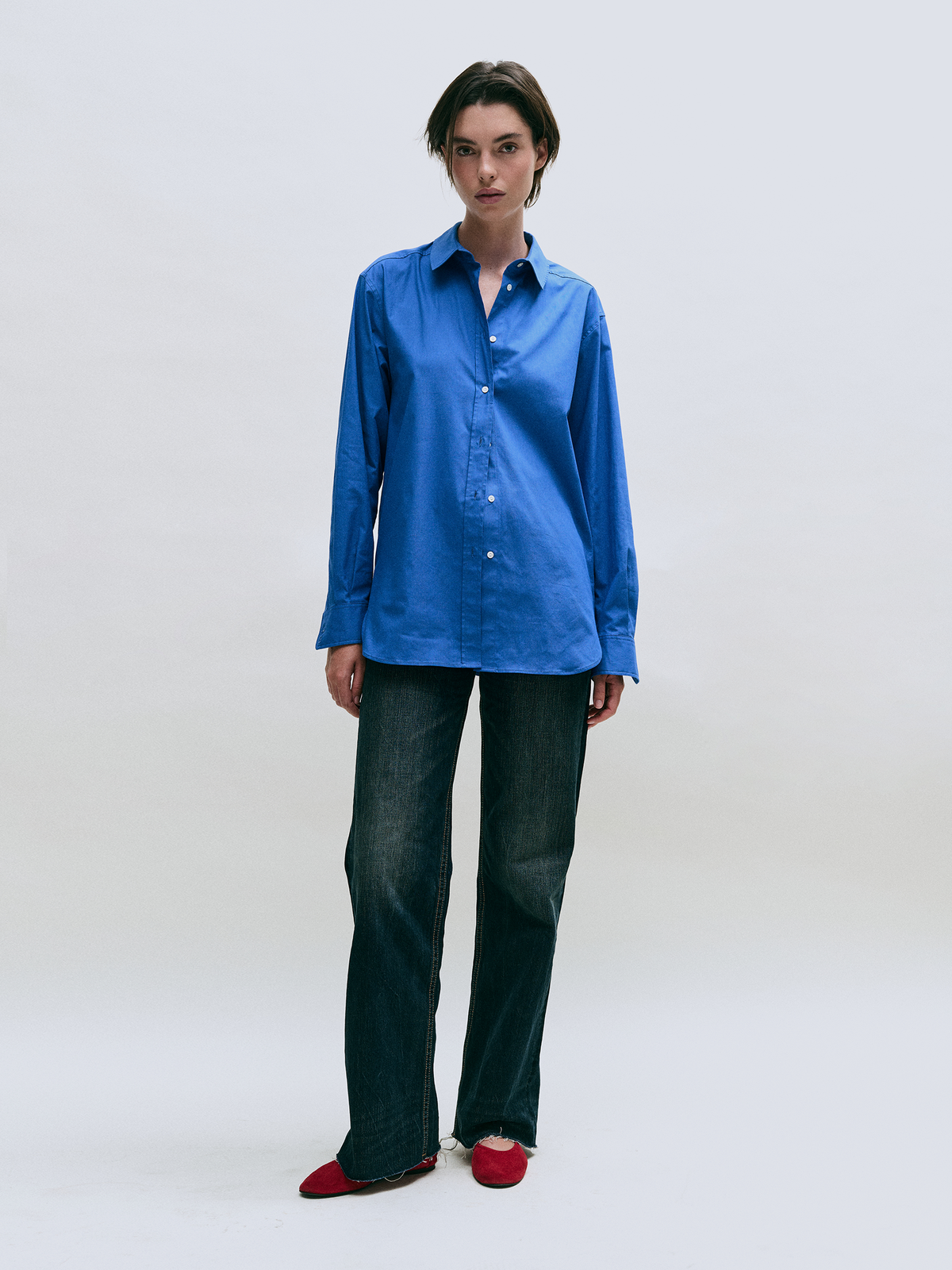 The Florence Shirt - Mid Blue