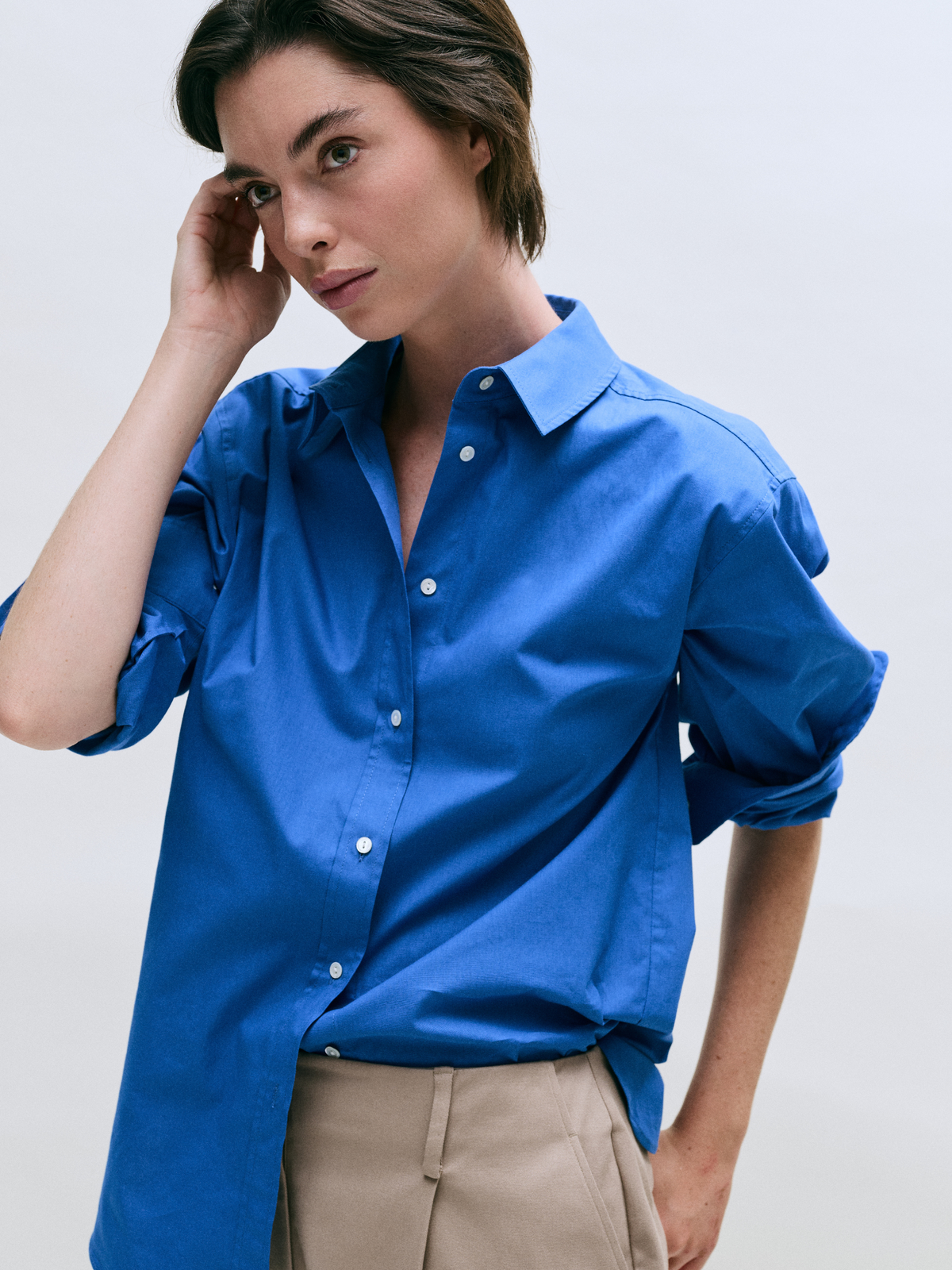 The Florence Shirt - Mid Blue
