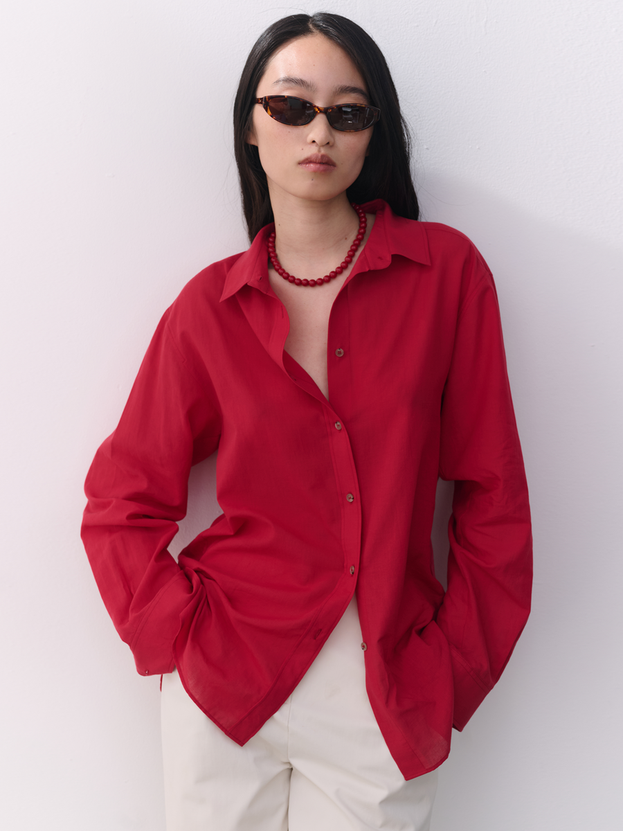 The Florence Shirt - Red